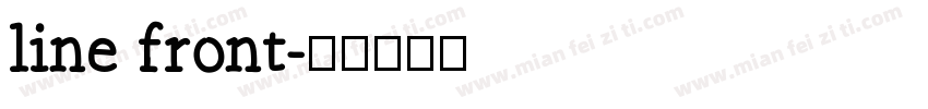 line front字体转换